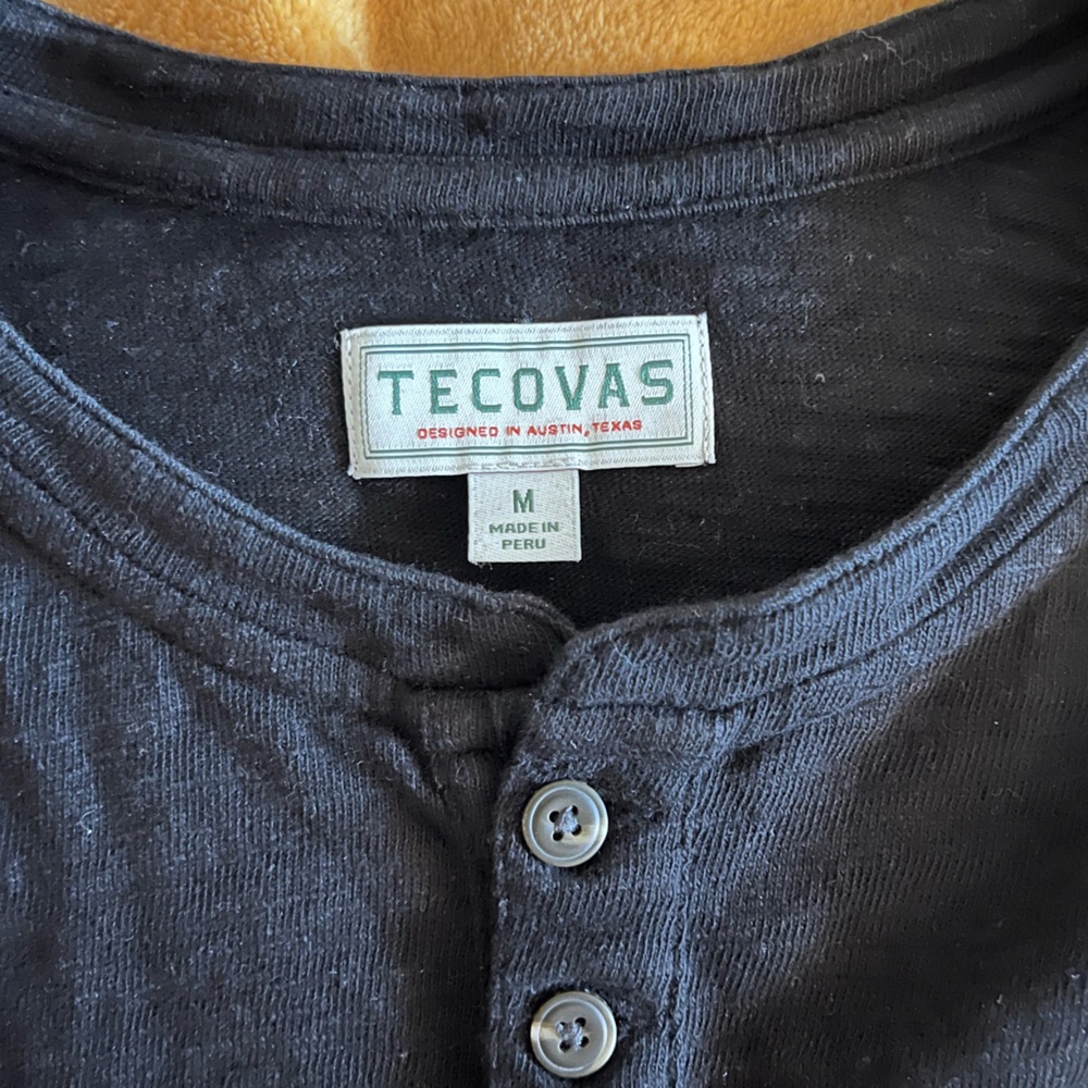 Tecovas Men’s Black Henley LS